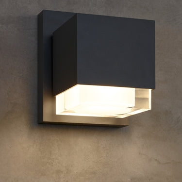 Architectural LED outdoor wall fixture in bronze for upscale residential lighting