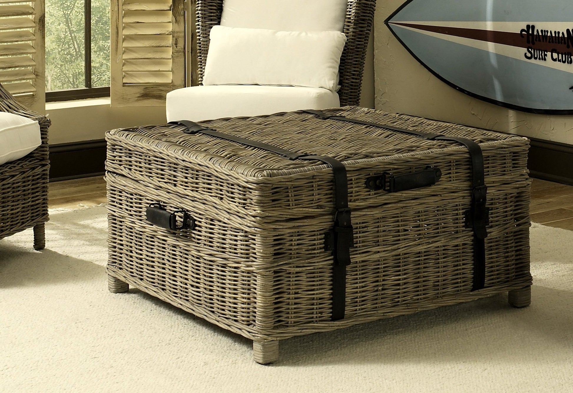 Padma's Plantation Woven Coffee Table Trunk