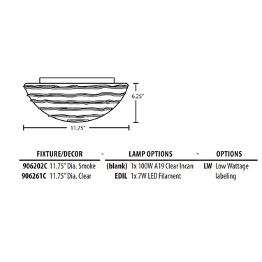 Besa Lighting Wave 12 Ceiling Light