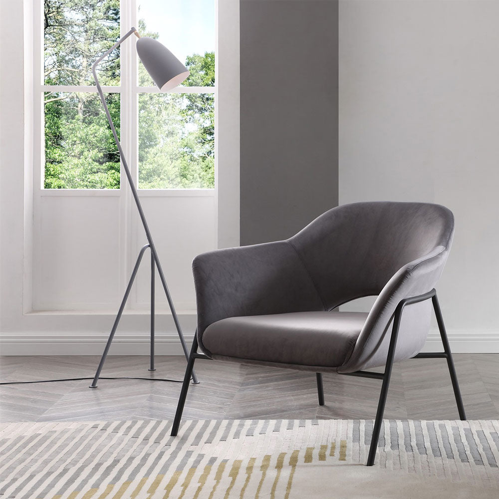 Karla Leisure Chair Grey by Whiteline