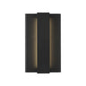 Modern Black LED Outdoor Wall Light, Windfall 8, 3000K, ADA