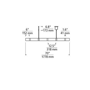 Wit 6 Glass Linear Suspension | Visual Comfort Modern