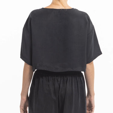 niLuu Women’s Harper Crop Tee Noir