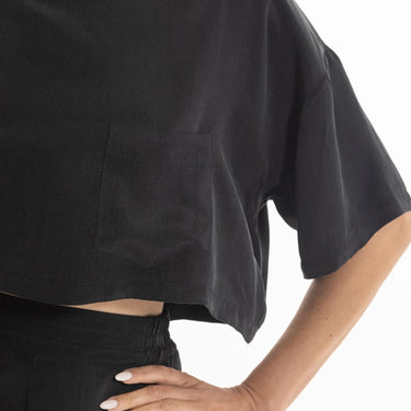 niLuu Women’s Harper Crop Tee Noir