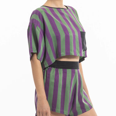 niLuu Women’s Harper Crop Tee Stripe