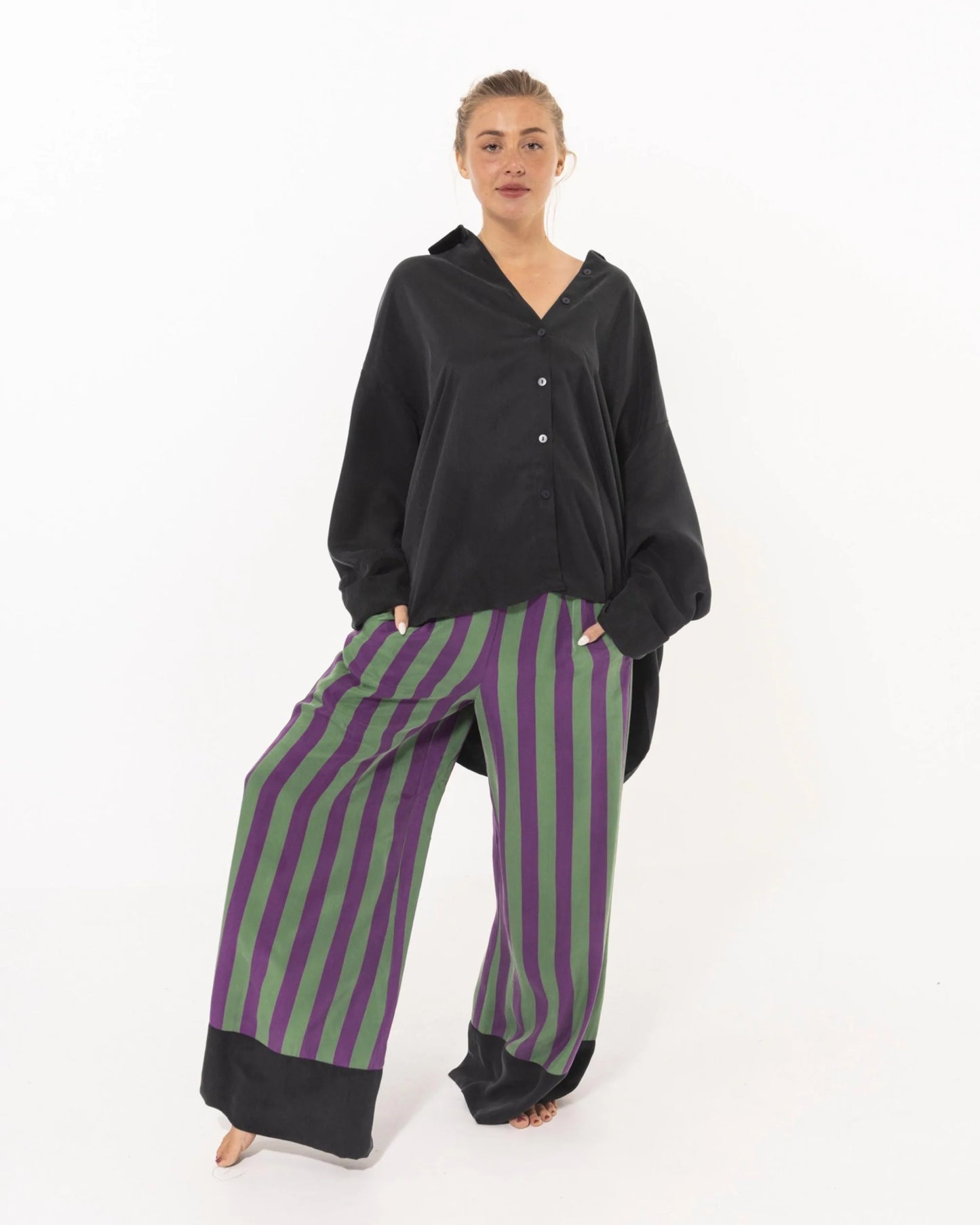 niLuu Women’s Harper Teddy Pants Stripe