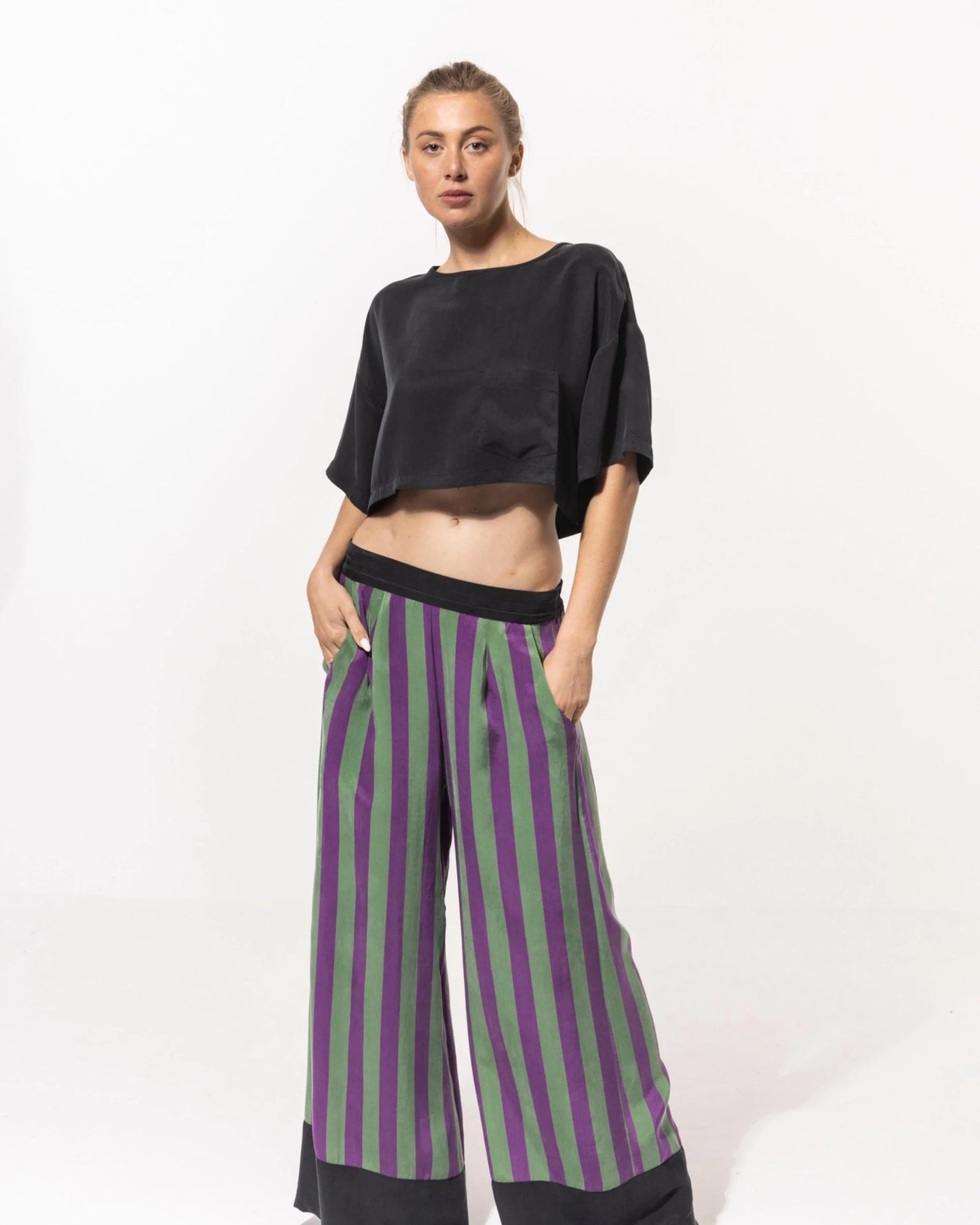 niLuu Women’s Harper Teddy Pants Stripe