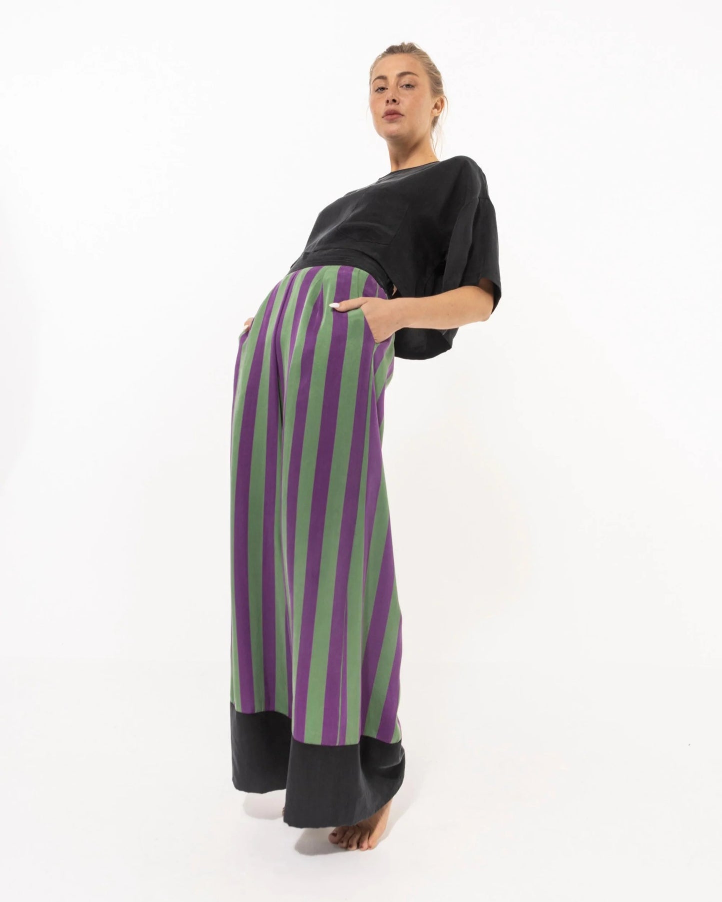 niLuu Women’s Harper Teddy Pants Stripe
