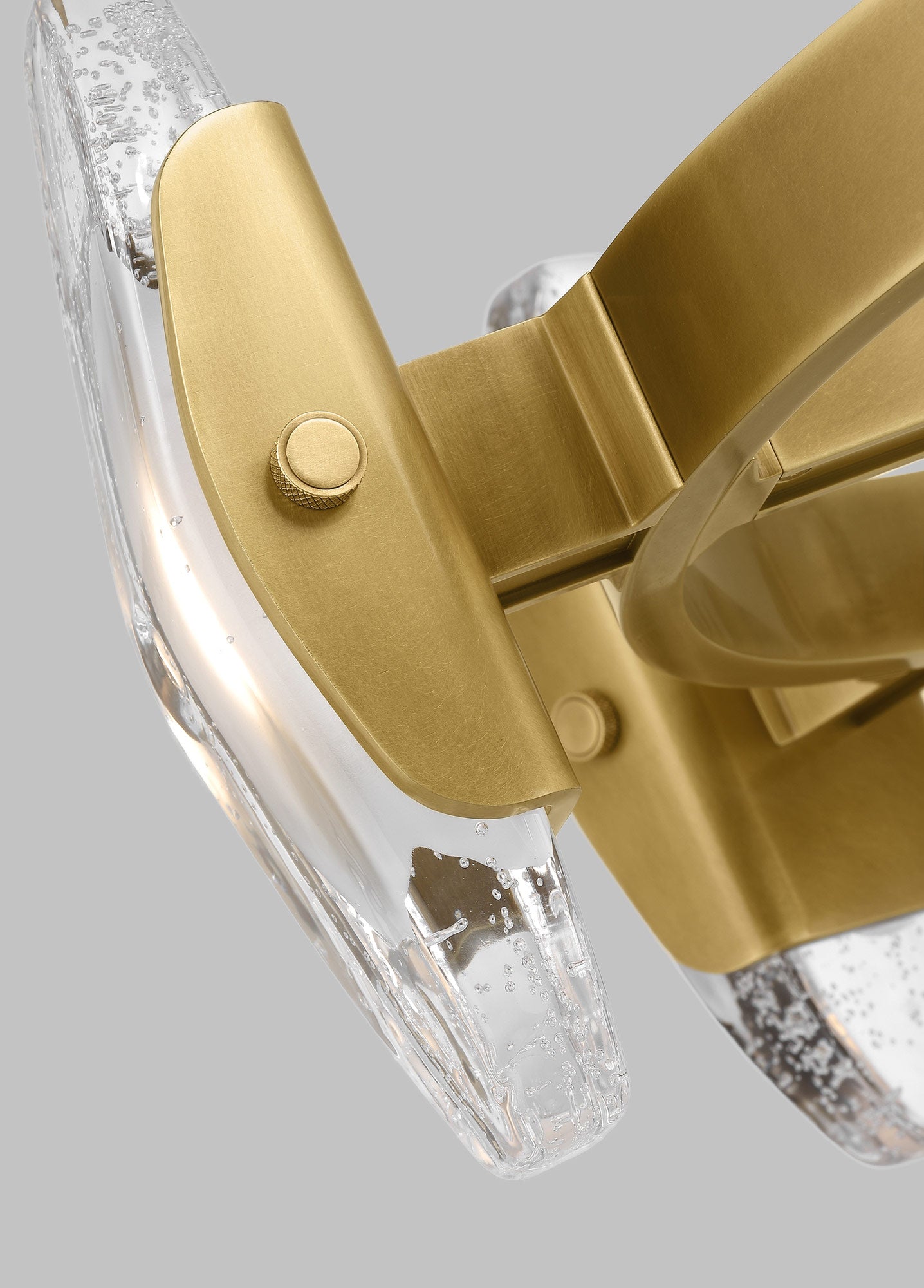 Wythe Glass Chandelier 6-Light Medium | Visual Comfort - Gold Brass