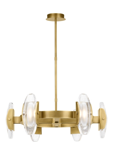 Wythe Glass Contemporary Chandelier 6-Light Medium | Visual Comfort