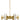 Wythe 30 inch LED chandelier, natural brass finish, cast glass shades, modern industrial design