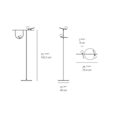 Decorative Italian designer floor lamp perfect for living rooms, hallways, and elegant entryways