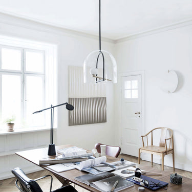 Designer Neri&Hu Artemide Yanzi lamp with artistic brass birds and soft white dimmable illumination