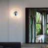 Yolk Wall Lamp by Oluce with opal satin glass diffuser and chrome metal reflector