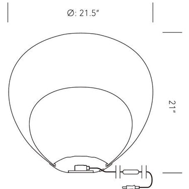 Mayuhana Yugami Floor Lamp of Yamagiwa