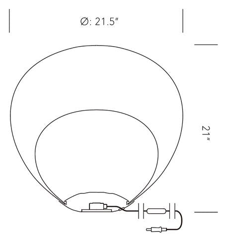 Mayuhana Yugami Floor Lamp of Yamagiwa