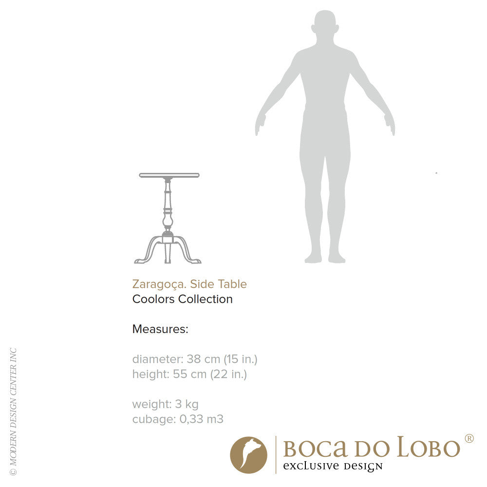 Boca do Lobo Zaragoca Side Table Coolors Collection | Boca do Lobo | LoftModern