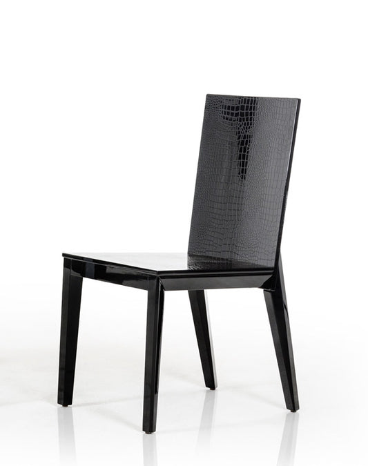 VIG Furniture Beatrix Black Crocodile Dining Chair Set of 2