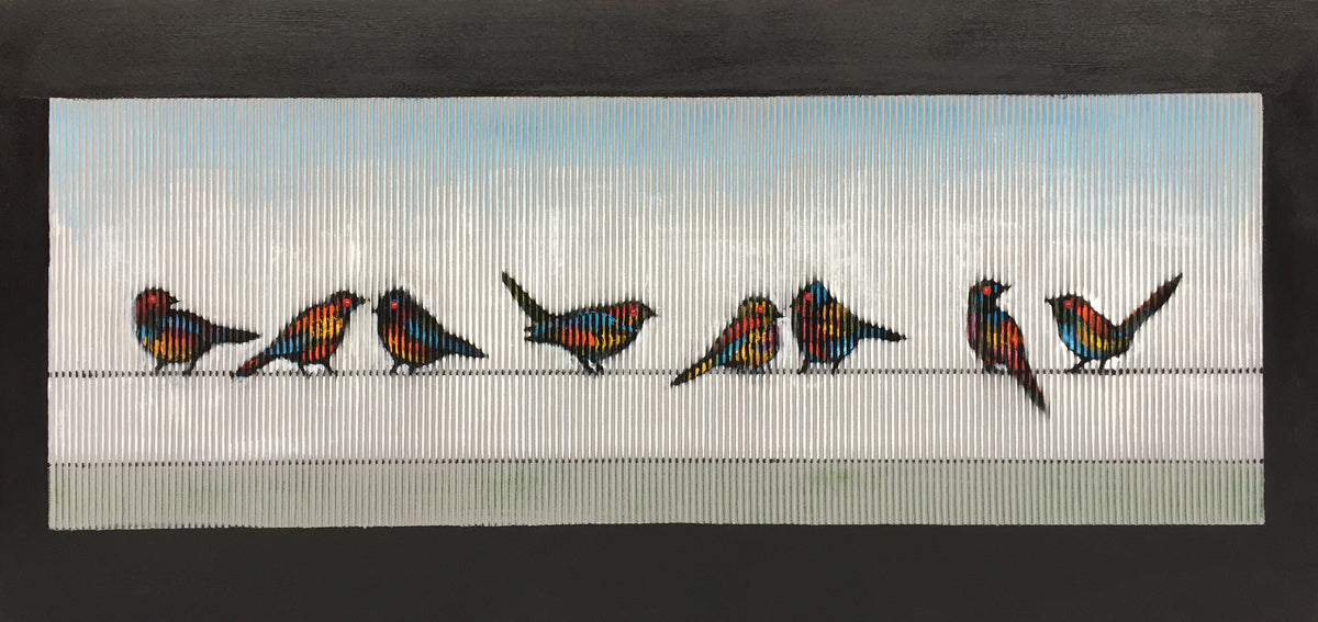 VIG Furniture Modrest 55" x 28" Birds Oil Painting