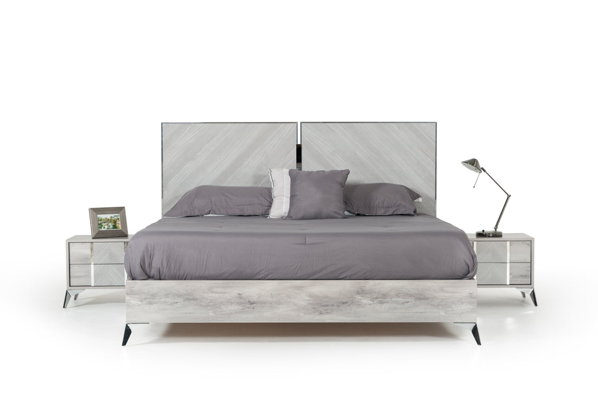 VIG Furniture Nova Domus Alexa Italian Grey Bed