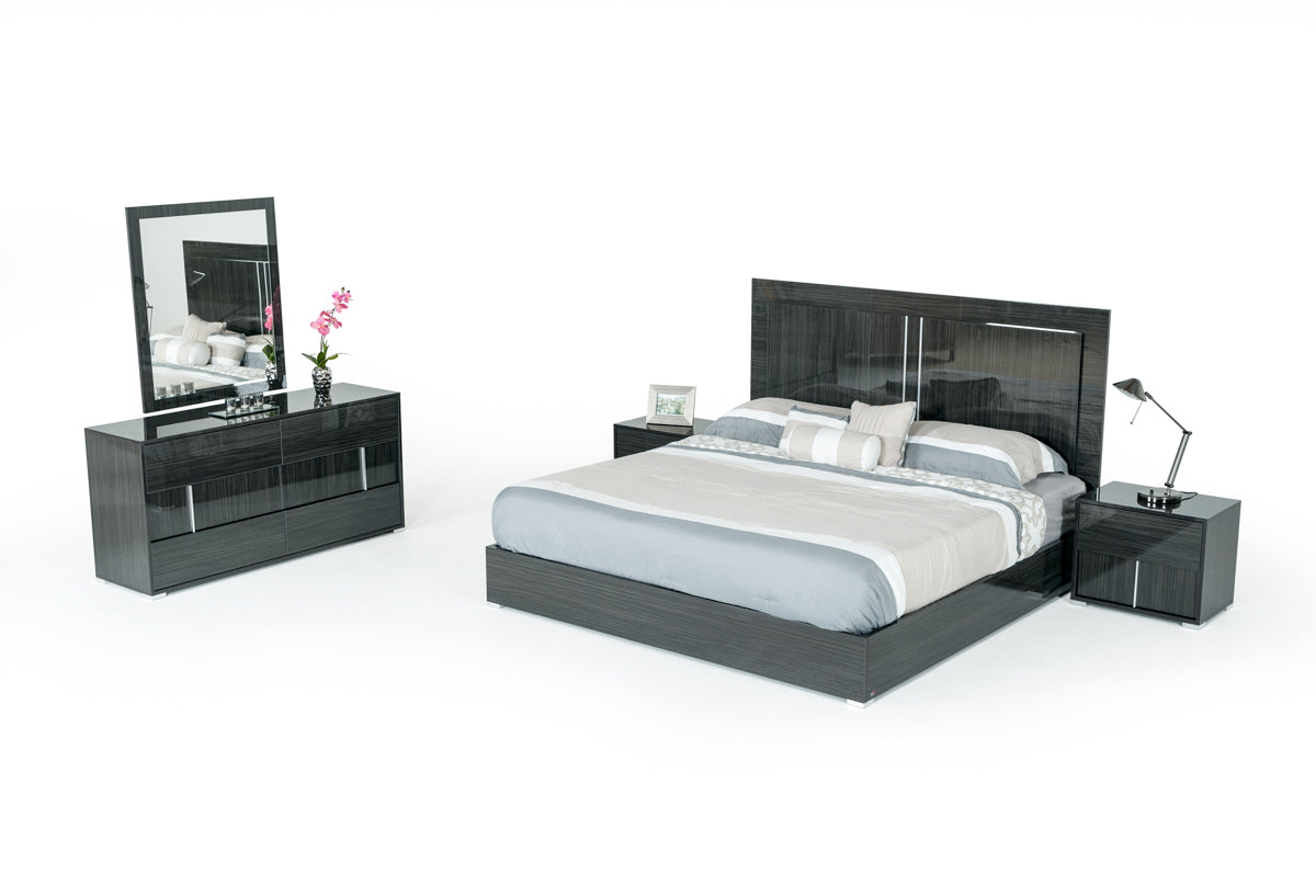 VIG Furniture Modrest Ari Italian Grey Bed