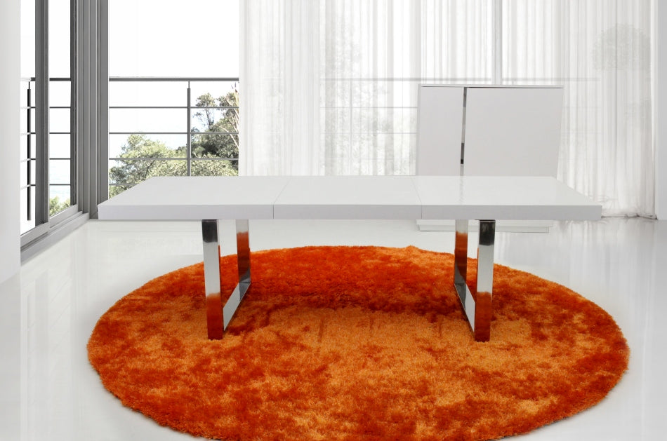 VIG Furniture AX Skyline White Crocodile Extendable Dining Table
