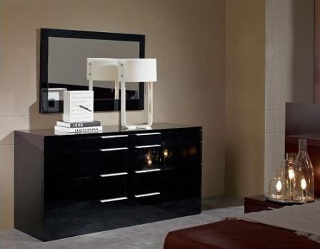 VIG Furniture Modrest Aron Night Black Mirror