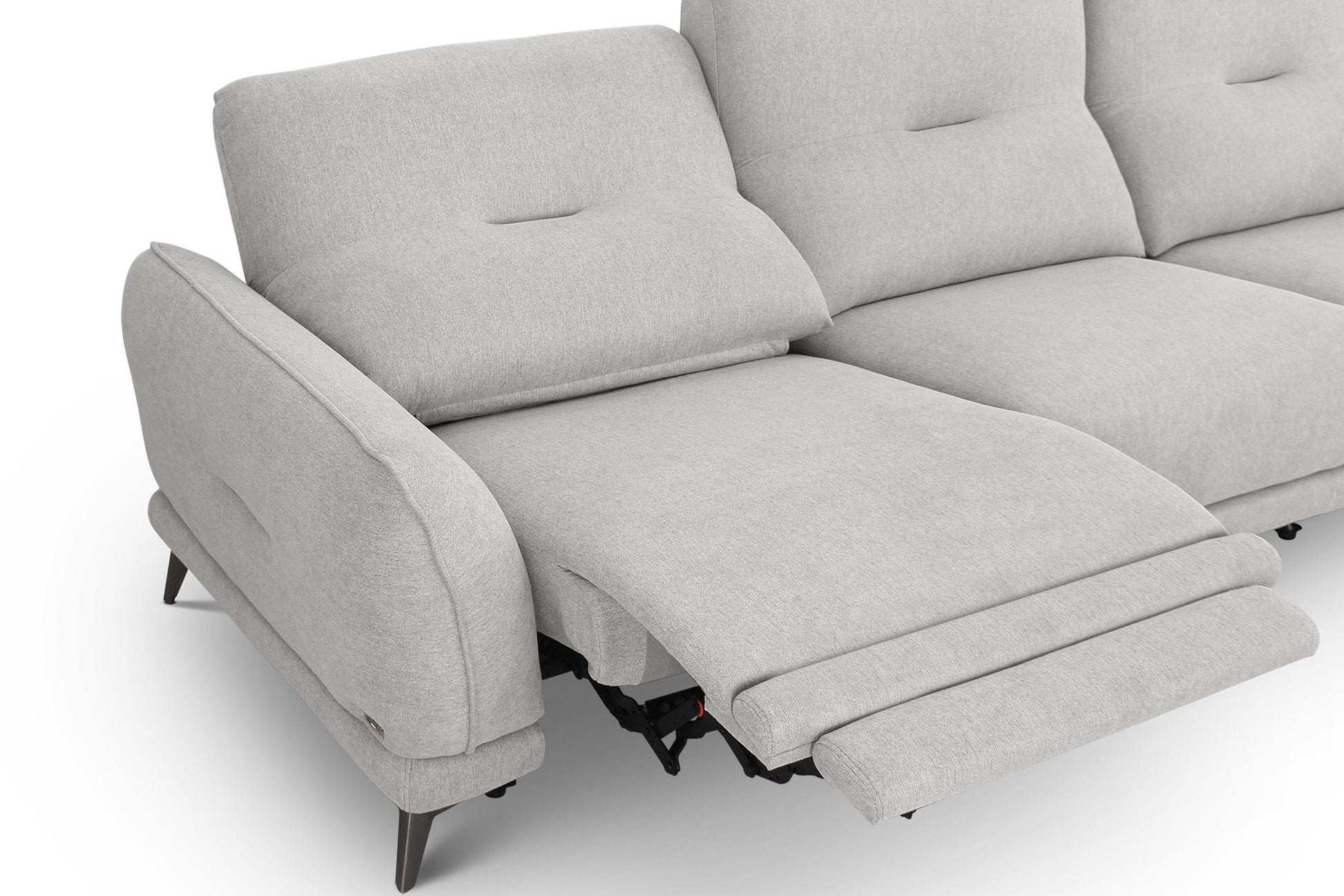 VIG Furniture Divani Casa Austria Grey Fabric Sofa Electric Recliners