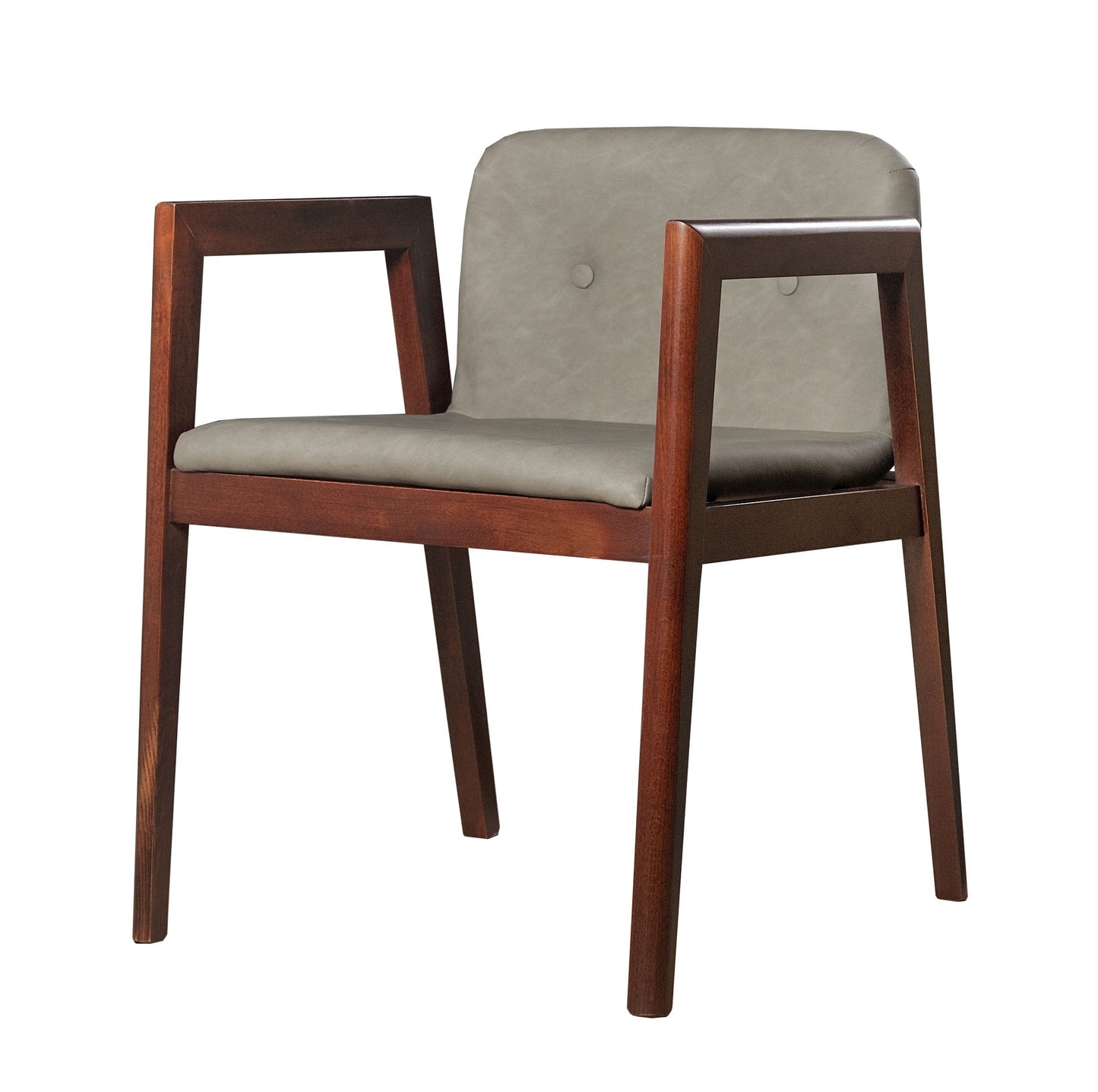 VIG Furniture Modrest Avrum Dark Grey Leather Dining Chair Set of 2