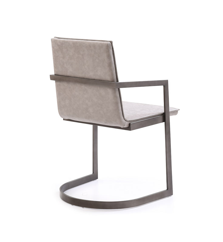 VIG Furniture Jago White Wash Grey Dining Chair