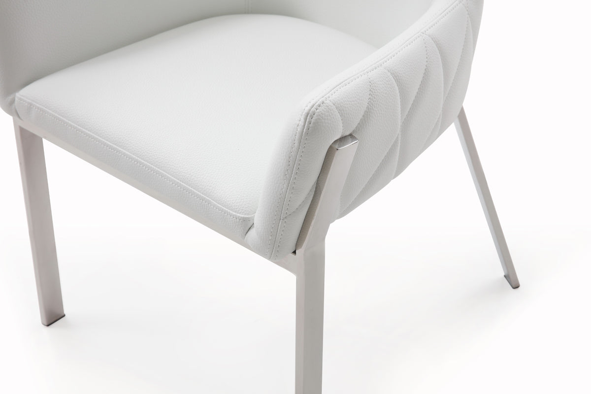 VIG Furniture Modrest Robin White Bonded Leather Dining Chair