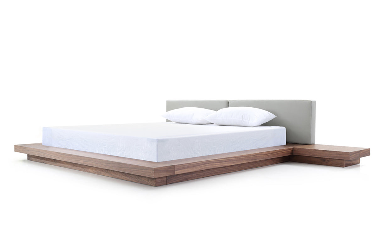 VIG Furniture Modrest Opal Walnut Grey Platform Bed