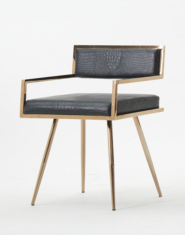 VIG Furniture Modrest Rosario Black Rosegold Dining Chair