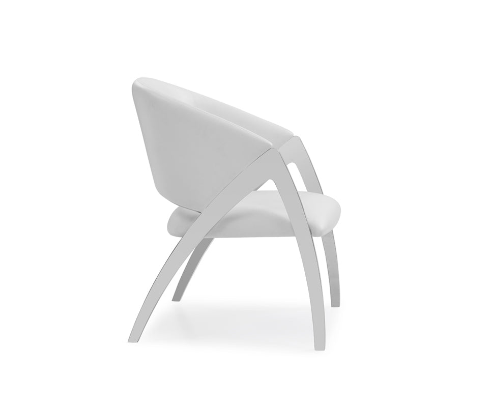 VIG Furniture Modrest Rabia White Leatherette Accent Chair