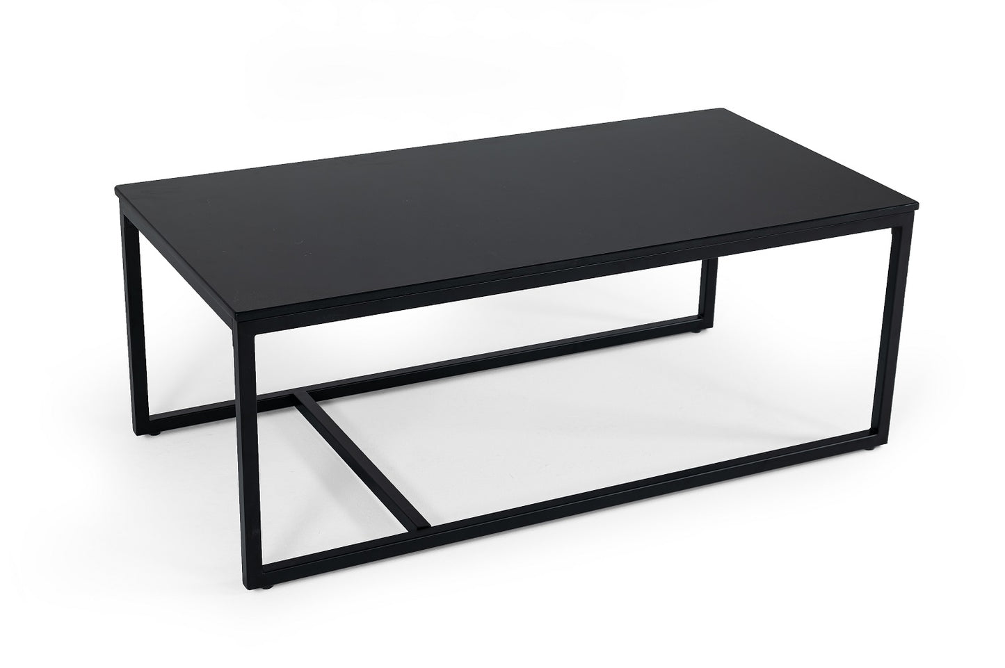 VIG Furniture Modrest Baca Black Marble Metal Coffee Table
