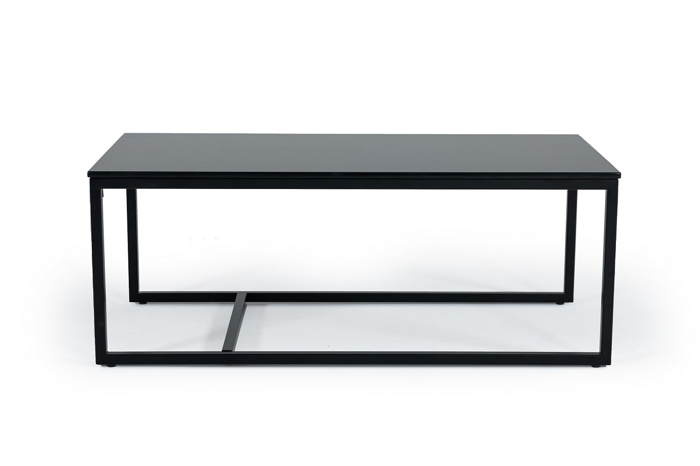 VIG Furniture Modrest Baca Black Marble Metal Coffee Table