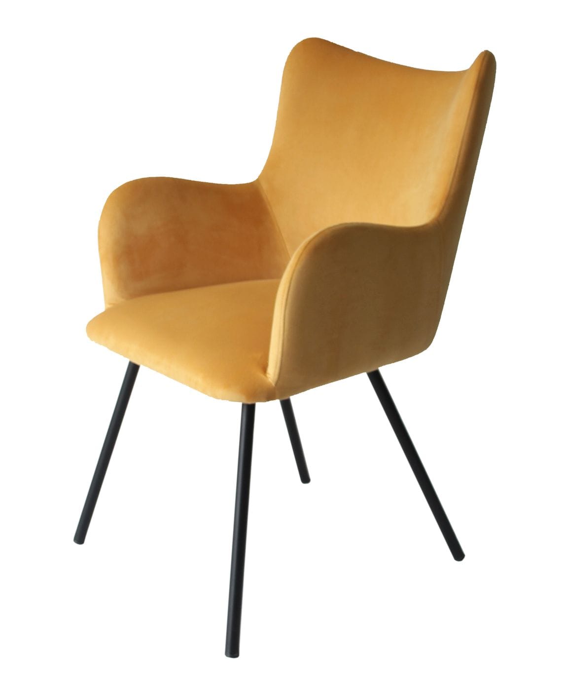 VIG Furniture Modrest Barrett Yellow Velvet Dining Chair