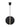 Adjustable Height Modern Pendant | Bau 18" | Visual Comfort Lighting | Nightshade Black