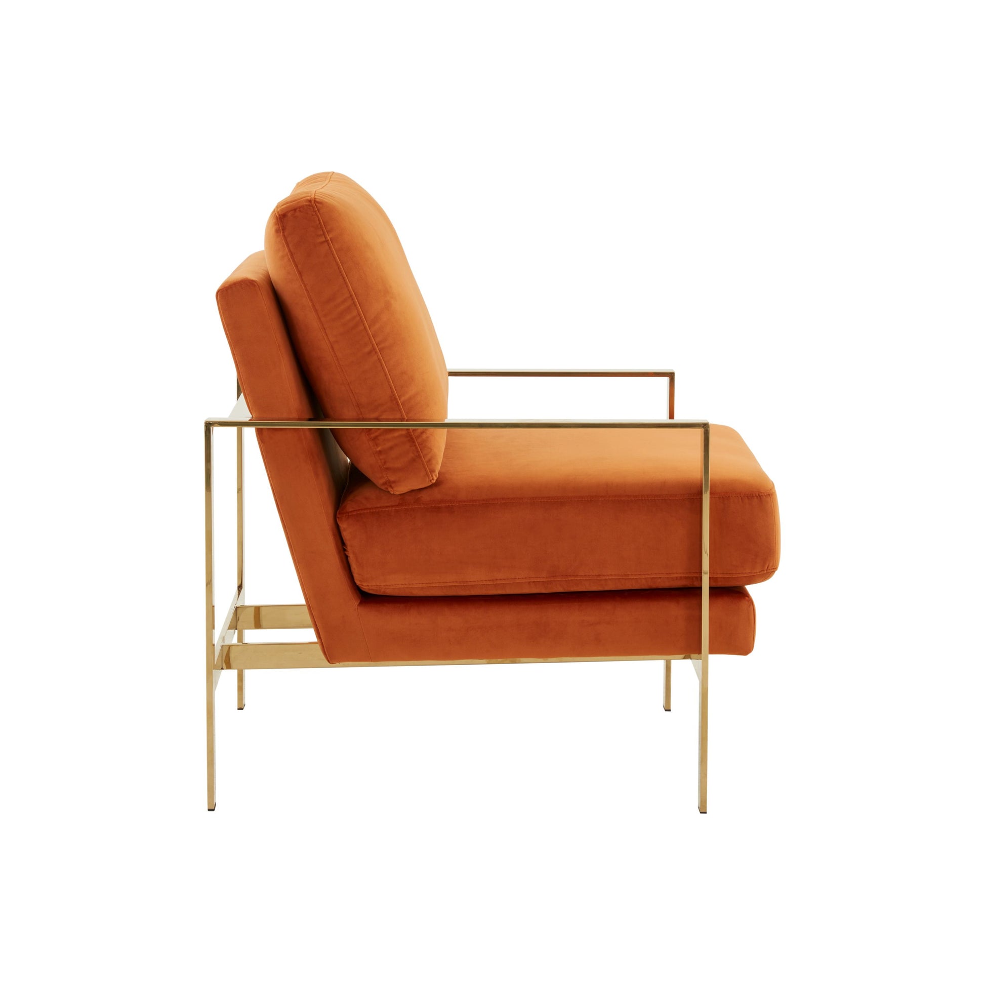 VIG Furniture Divani Casa Bayside Orange Fabric Accent Chair