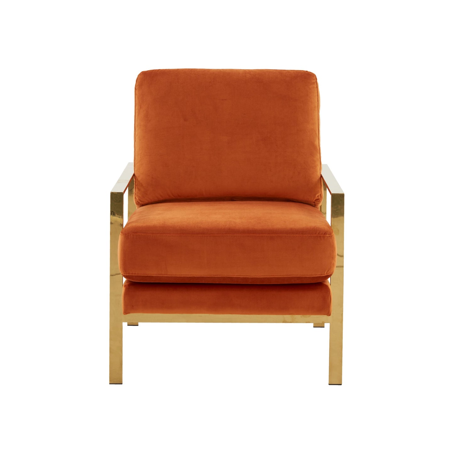 VIG Furniture Divani Casa Bayside Orange Fabric Accent Chair