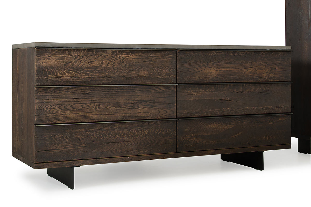 VIG Furniture Modrest Selma Dark Aged Oak Concrete Dresser