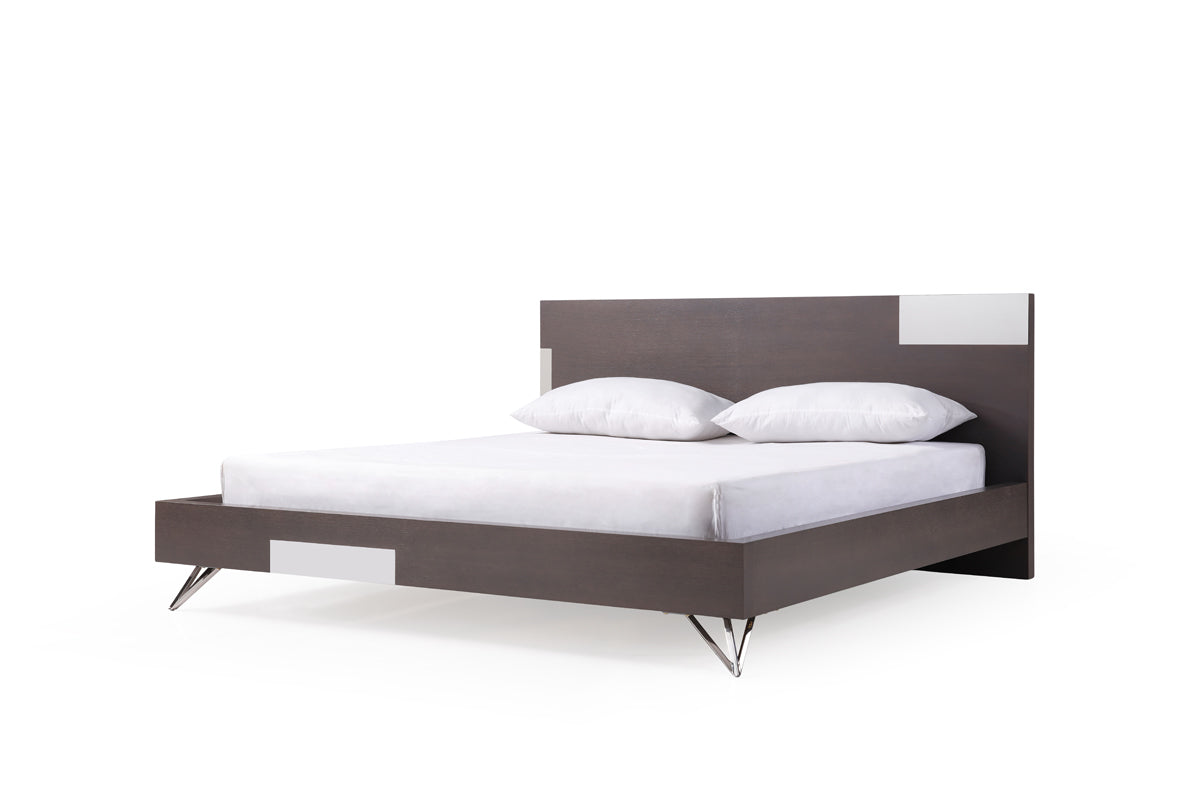 VIG Furniture Modrest Nicola Grey Oak Bed