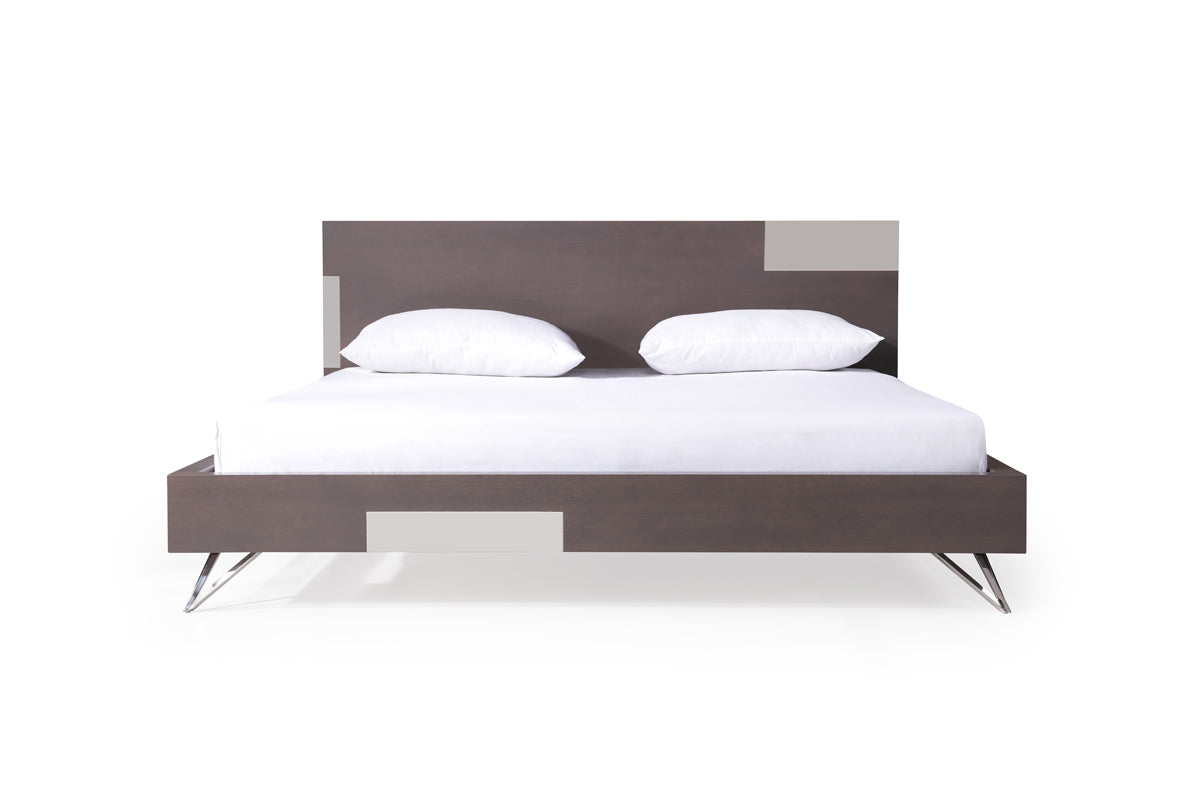 VIG Furniture Modrest Nicola Grey Oak Bed