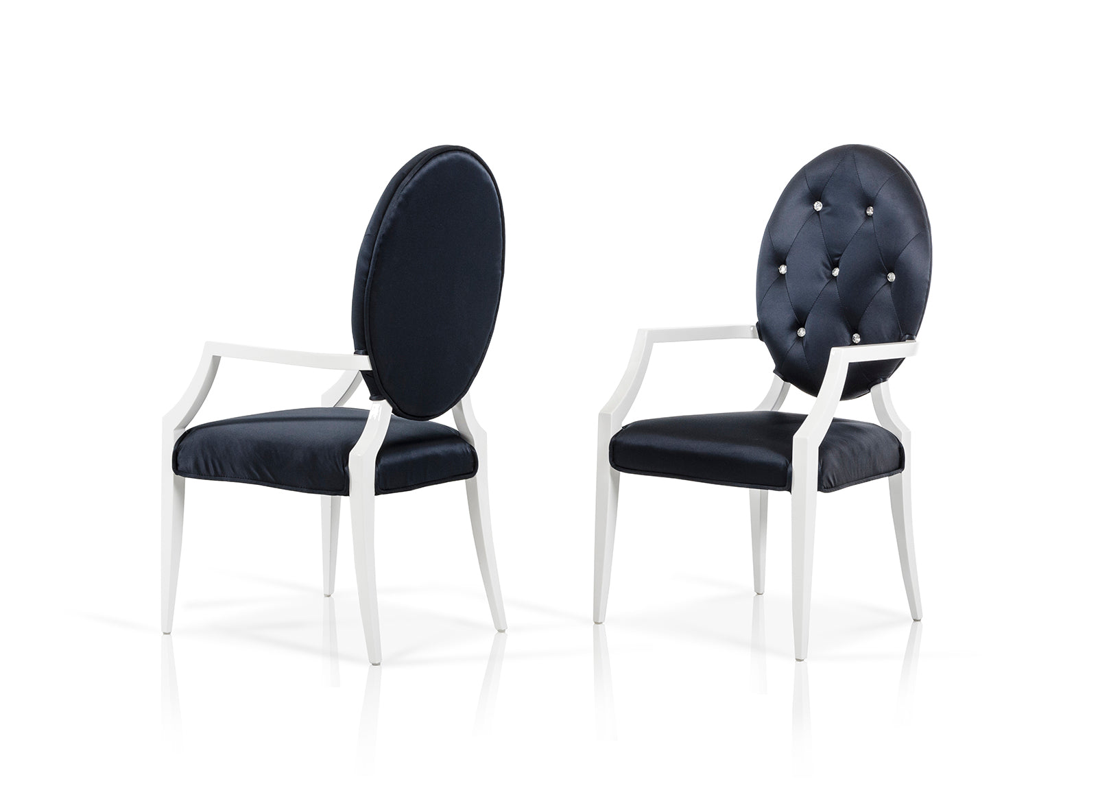 VIG Furniture Versus Bella Nodern Black Fabric Dining Chair Set of 2