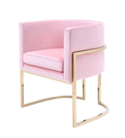 VIG Furniture Modrest Betsy Pink Velvet Gold Kids Chair 1