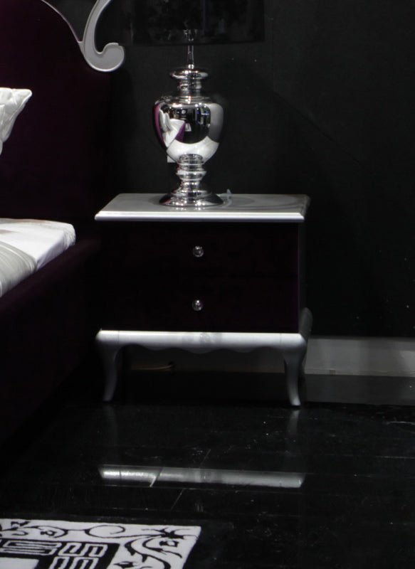 VIG Furniture Modrest Blossom Purple Nightstand
