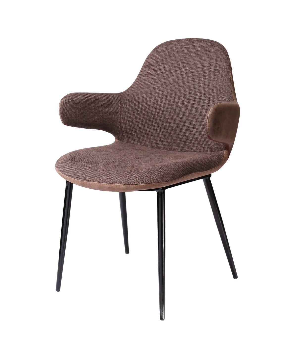 VIG Furniture Modrest Bontura Brown Fabric Leatherette Accent Chair