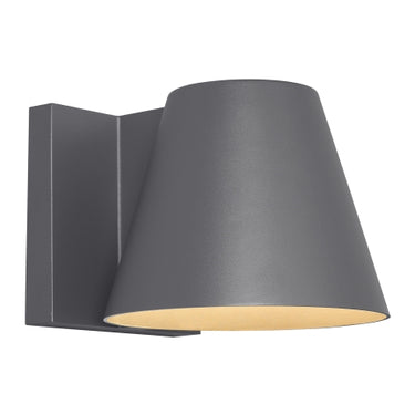 Bowman 6 Outdoor Wall Light Illuminating House Numbers at Night, Charcoal finish