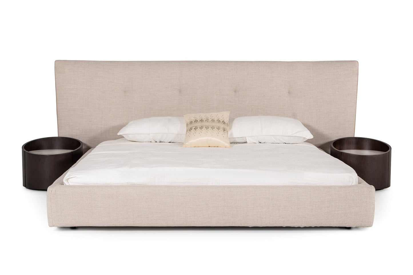 VIG Furniture Modrest Brittany Beige Fabric Bed