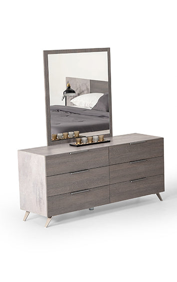 VIG Furniture Nova Domus Bronx Italian Grey Mirror